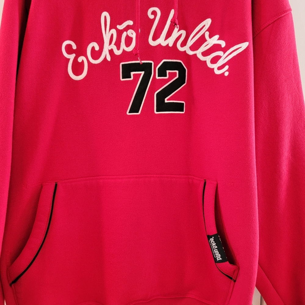 Vintage Ecko Unltd 72 Pullover Hoodie Streetwear‎ Size XXL Red White Black - Picture 3 of 8